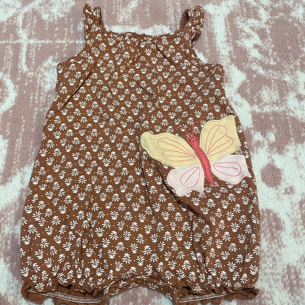 EUC - Carters Romper with Butterfly